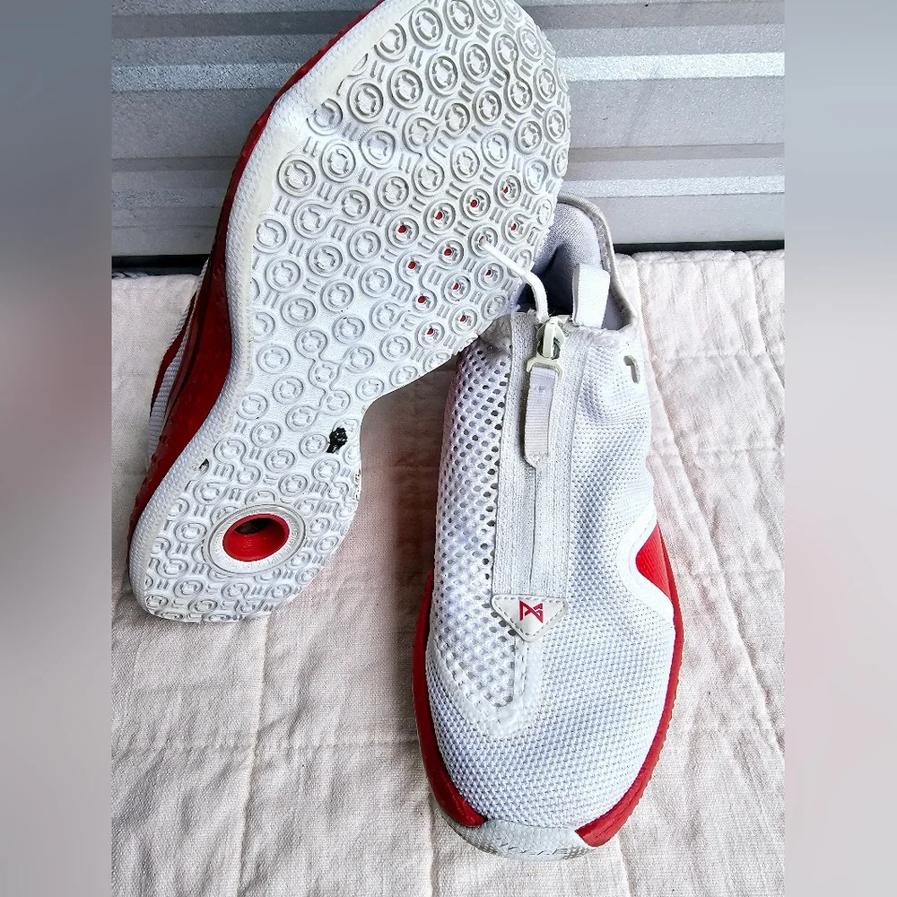 NIKE PG 4 TB PAUL GEORGE TEAM BASKETBALL WHITE RED Men:Sz 7.5 Women:Sz 9 - Picture 3 of 7